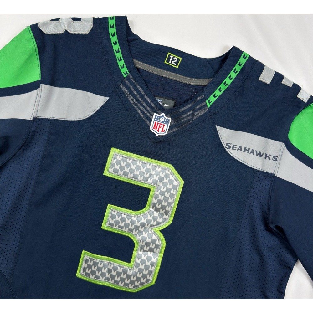 Nike Russell Wilson #3 Seattle Seahawks Jersey Mens Medium On Field Stitched NFL